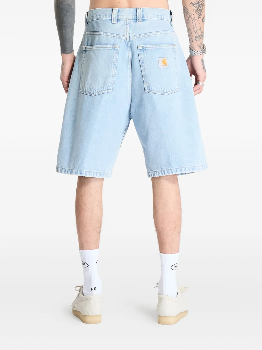Carhartt High Waist Denim Shorts In Blue