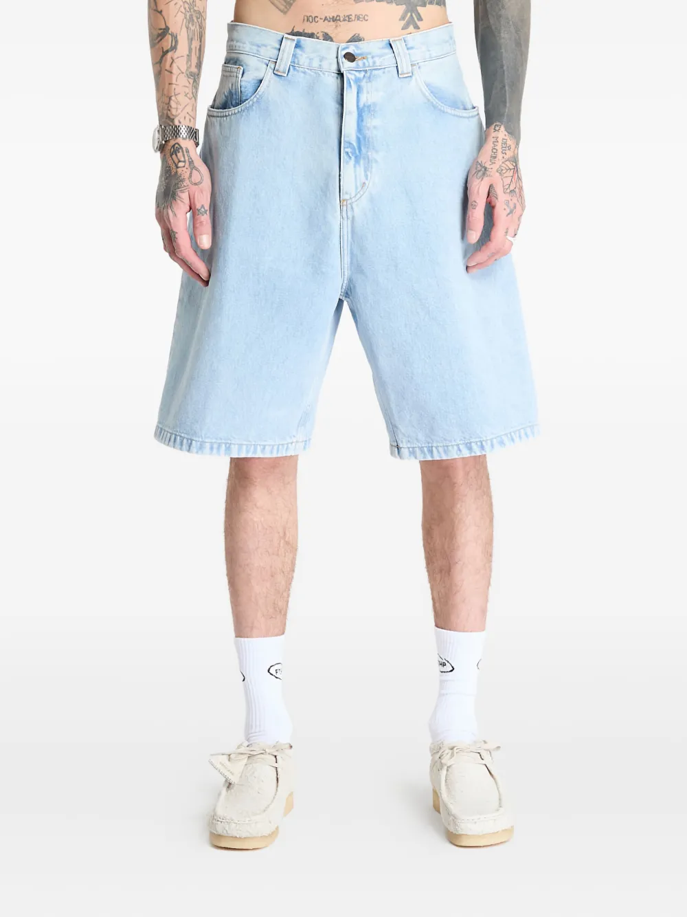 Carhartt WIP high waist denim shorts - Blauw
