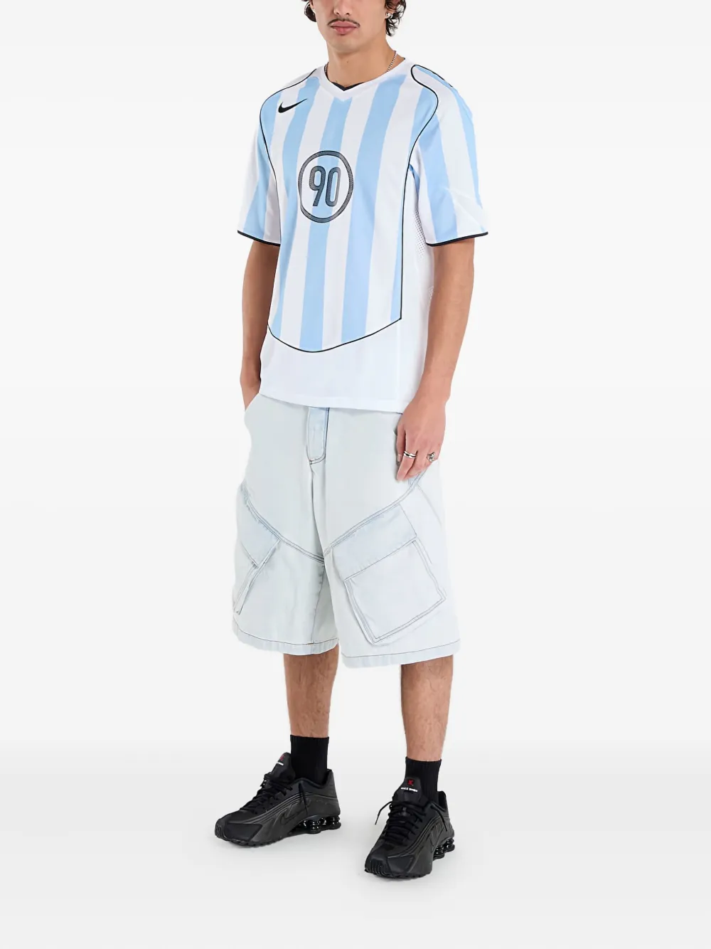 Nike striped 90 T-shirt - Blauw
