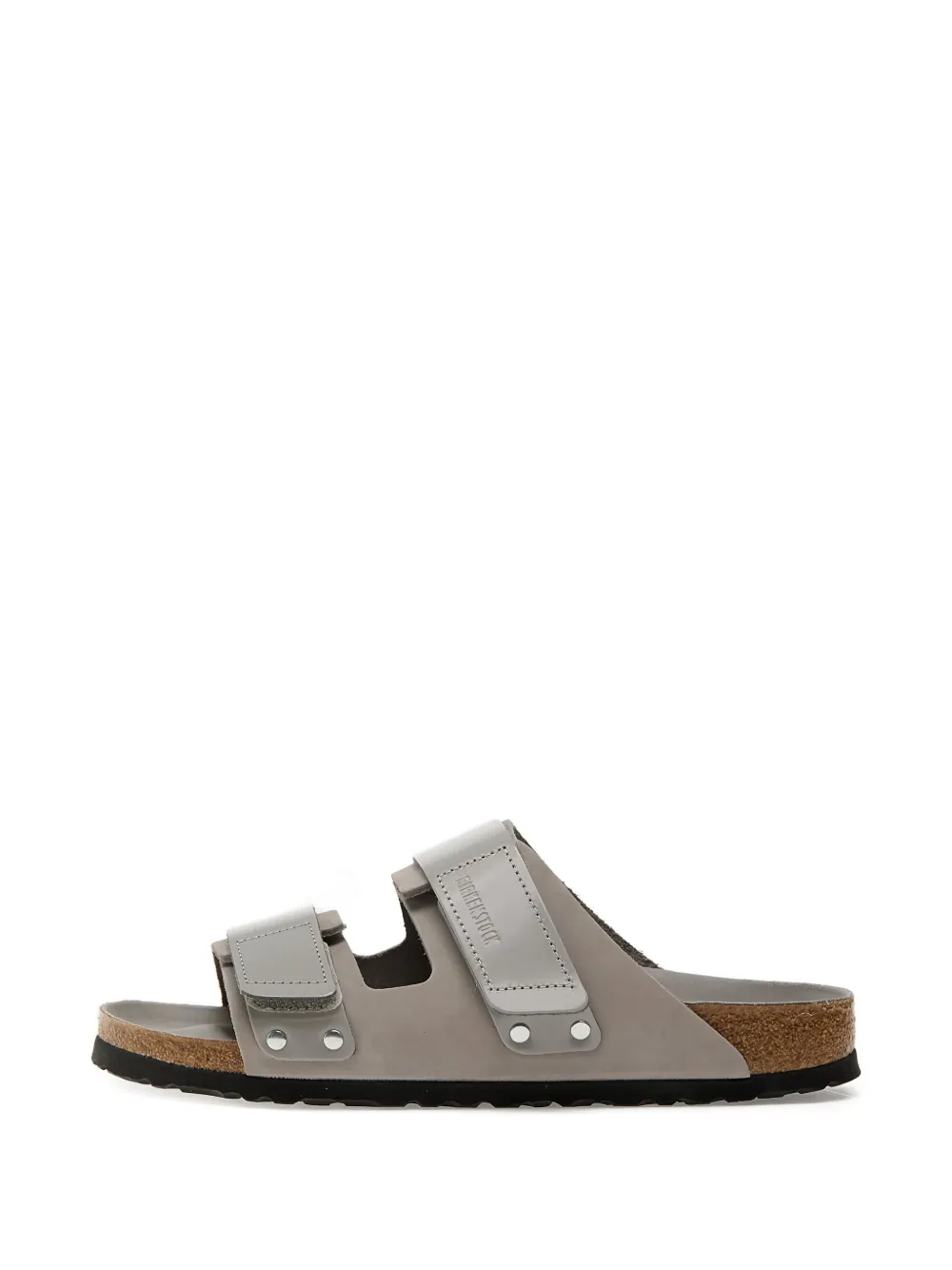 Birkenstock leather double-strap sandals Grey