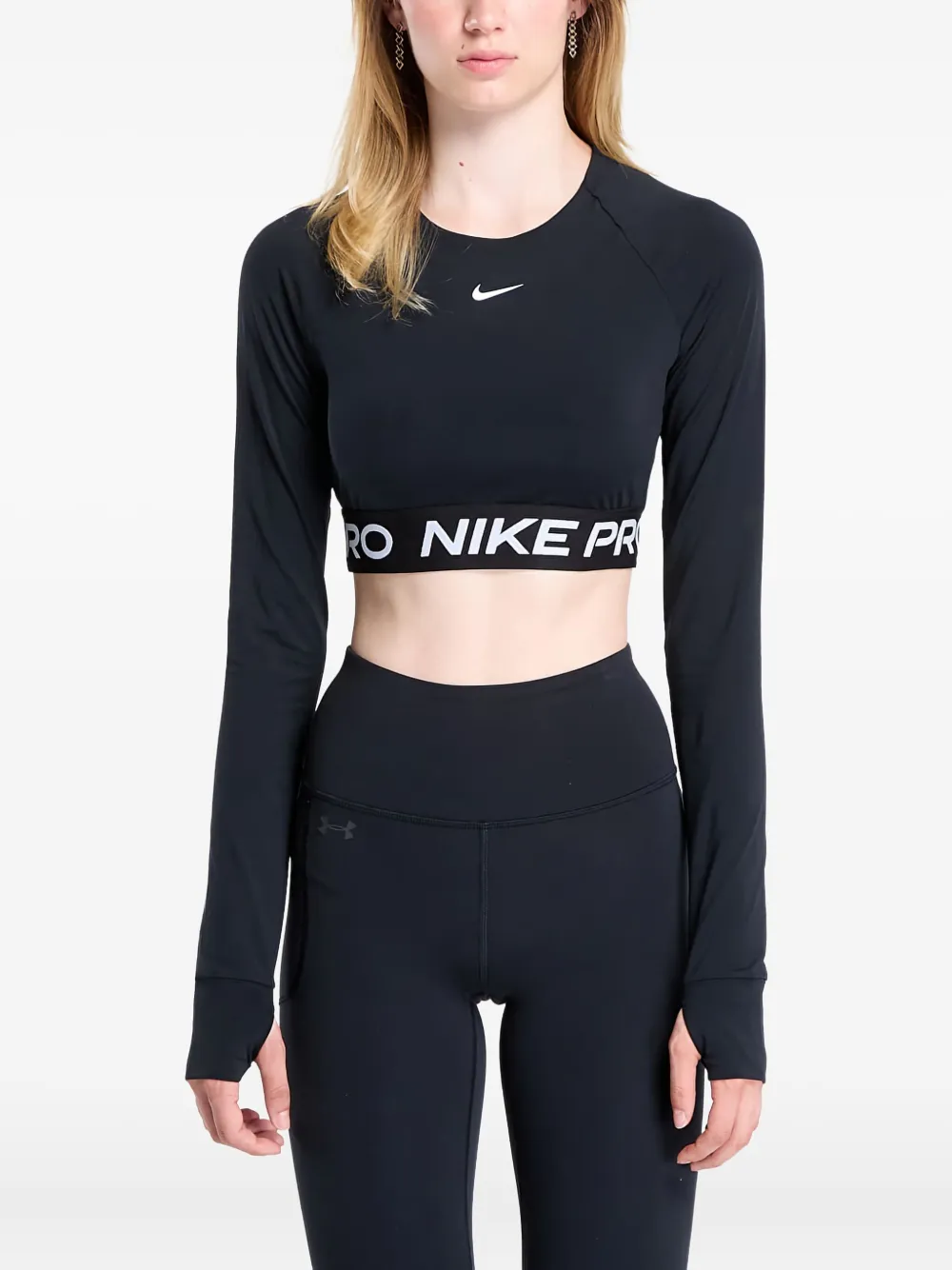 Nike Pro Long-sleeve Top In Black