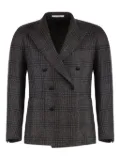 Tagliatore double-breasted checked blazer - Brown