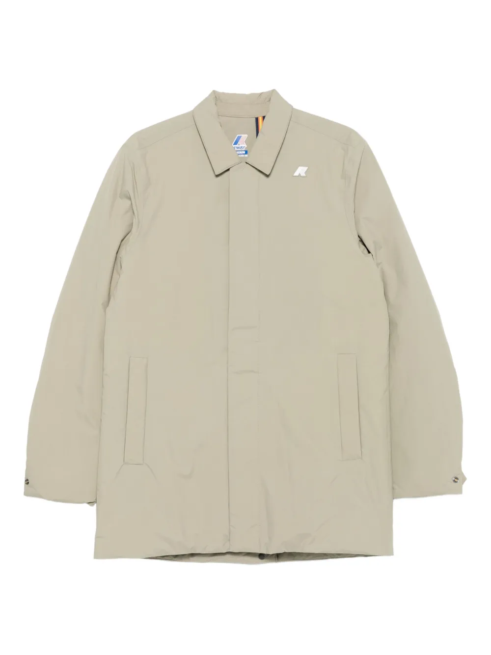 K-way Collared Padded Coat In Neutral