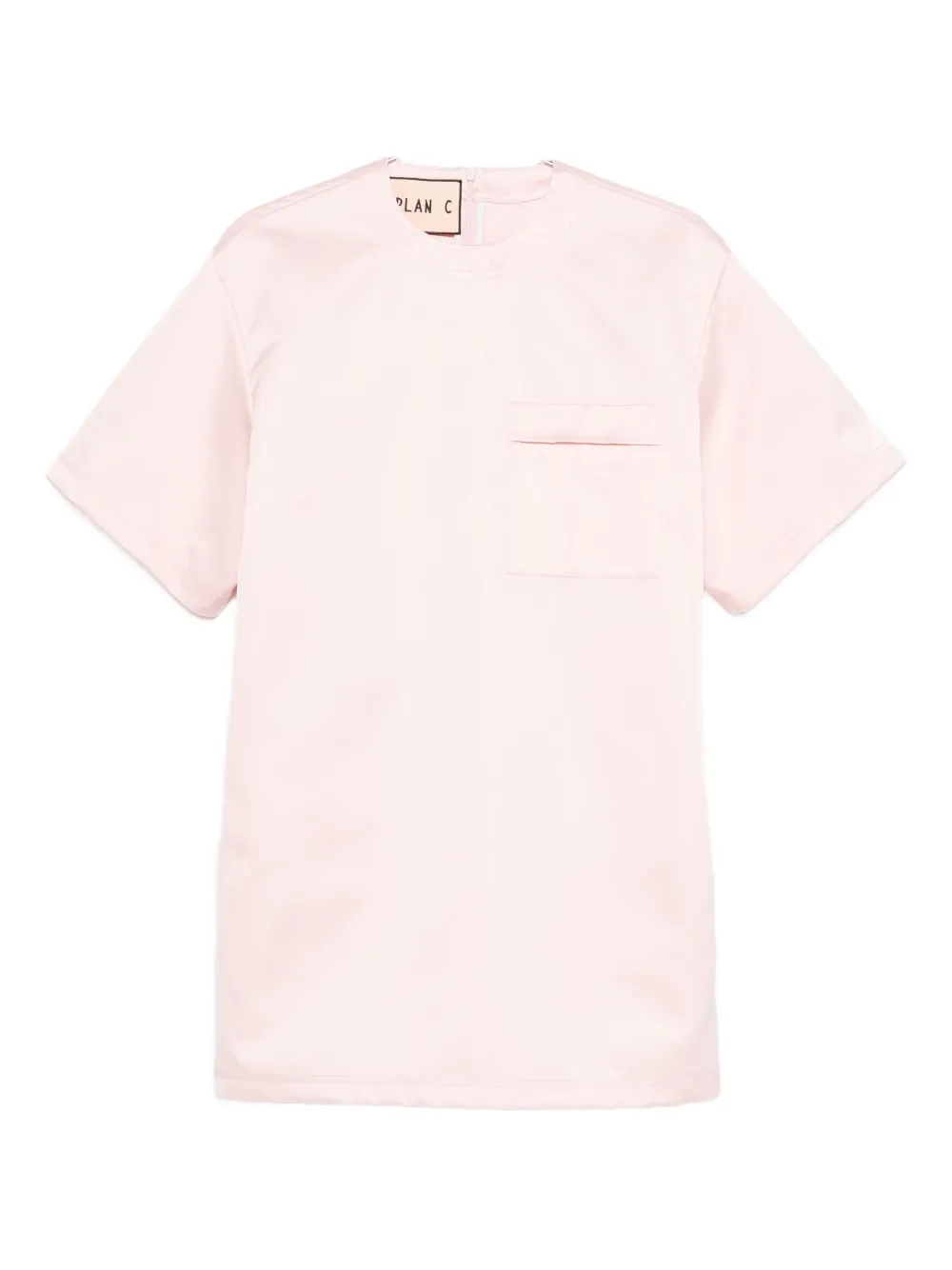 Plan C pocket-detail short-sleeve mini dress | Pink | Image 1