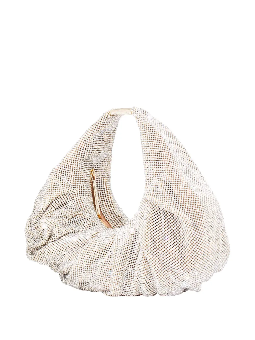 Benedetta Bruzziches Yennefer crystal-embellished draped shoulder bag - Wit