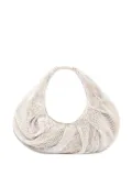 Benedetta Bruzziches Yennefer crystal-embellished draped shoulder bag - White