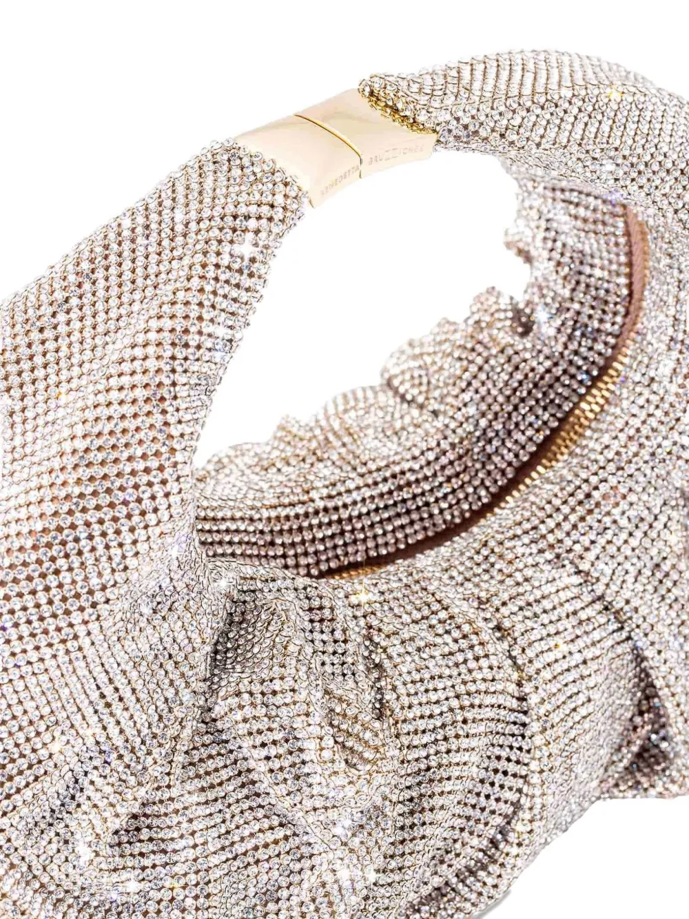 Benedetta Bruzziches Yennefer Crystal-embellished Draped Shoulder Bag In White