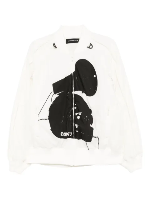 Undercover chamarra bomber con estampado gráfico