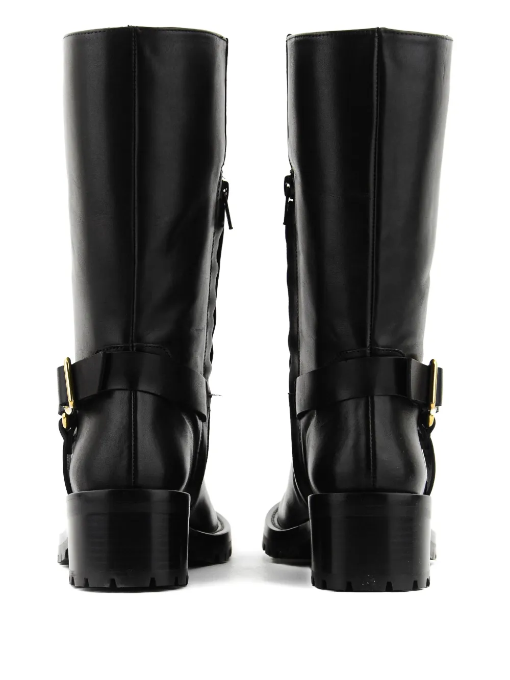 Paul Warmer buckle-strap leather boots Black