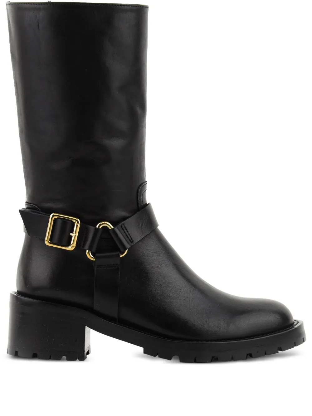 Paul Warmer buckle-strap leather boots | Black | Image 1
