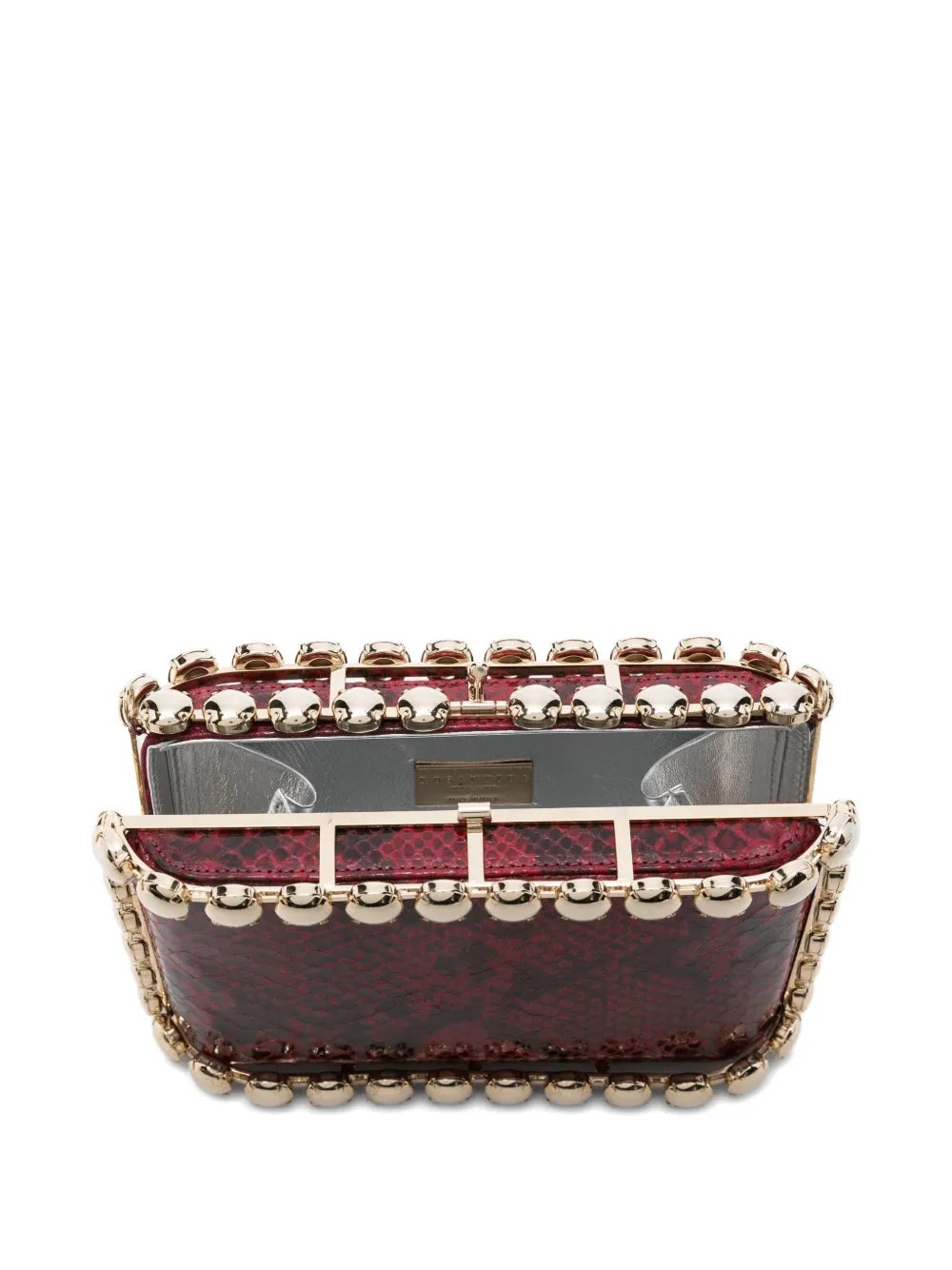 Rosantica Clutch met slangen-effect Rood