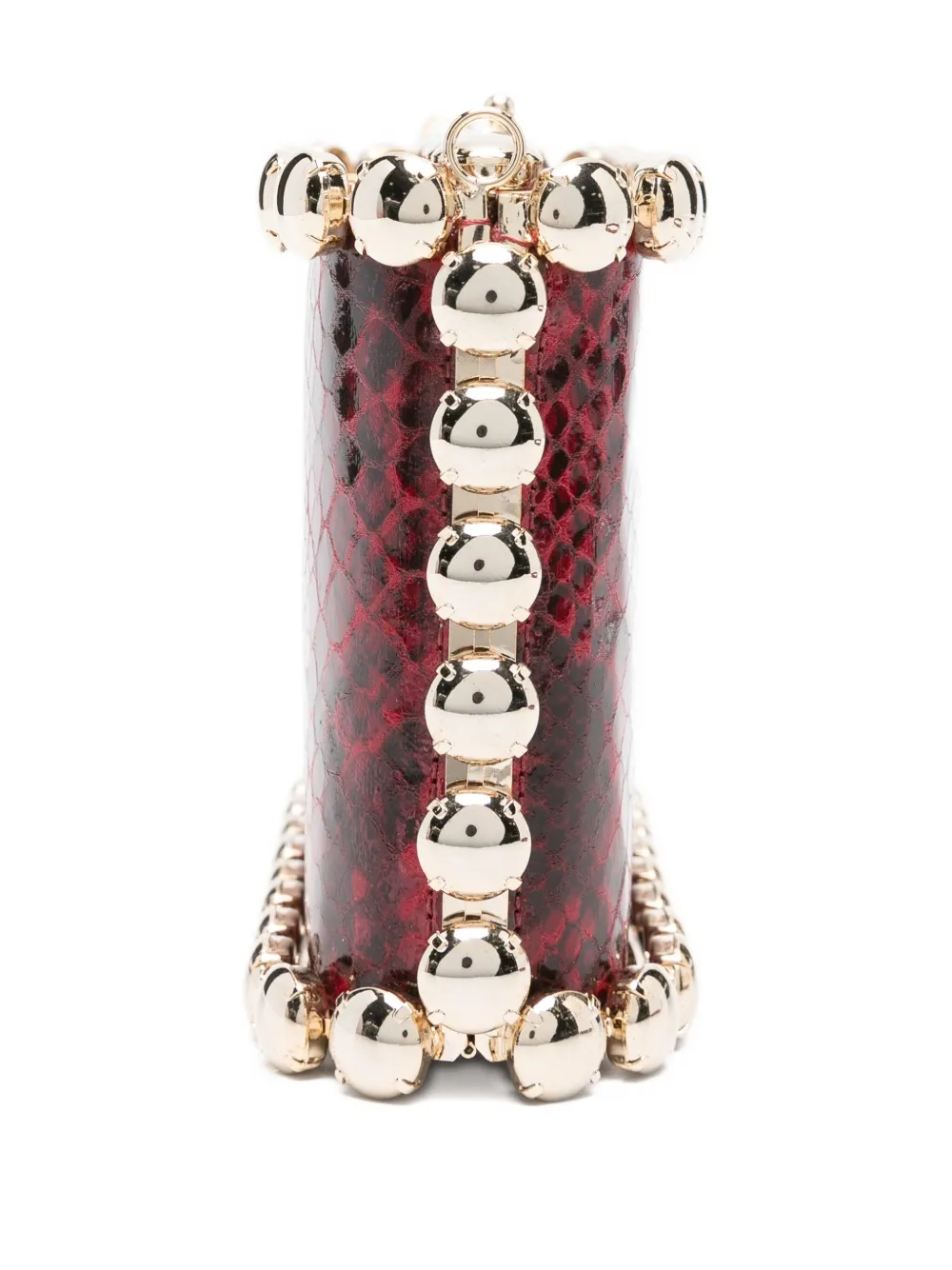 Rosantica Clutch met slangen-effect Rood