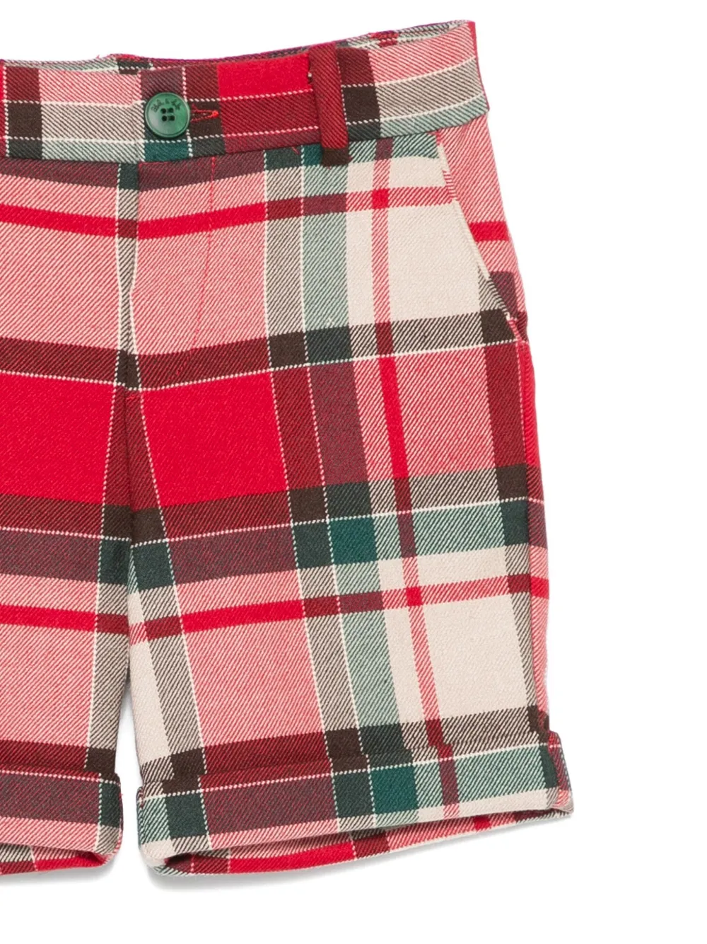 Abel & Lula Plaid Trousers (set Of Two) In Red
