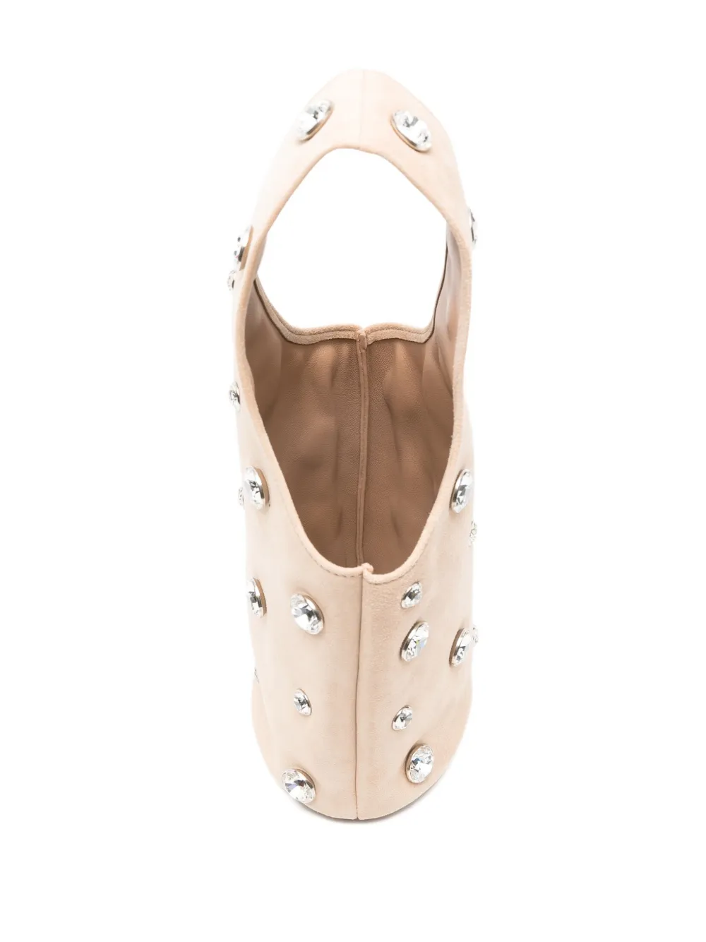 KHAITE Livia kleine bucket-tas Beige