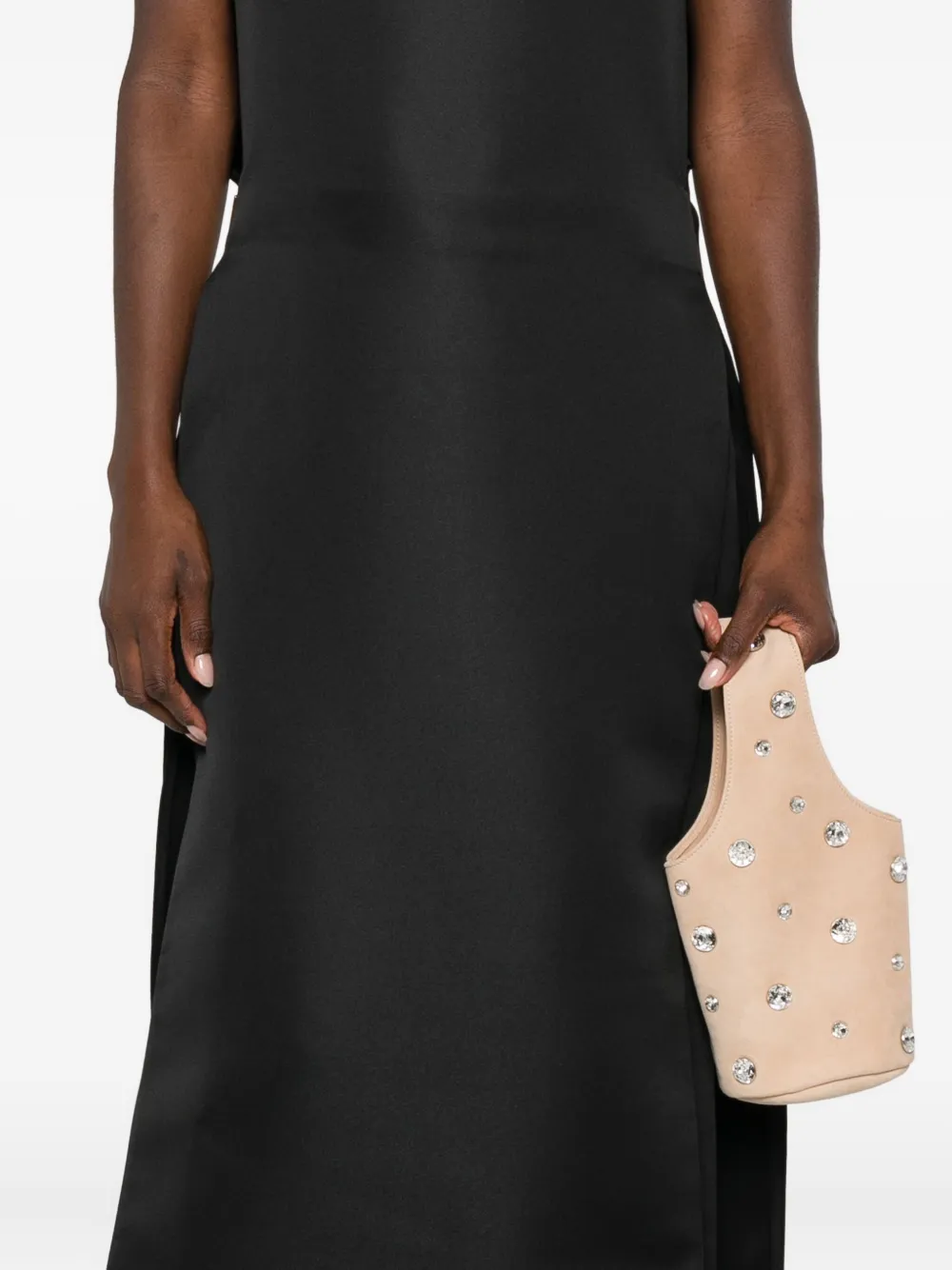 KHAITE Livia kleine bucket-tas Beige