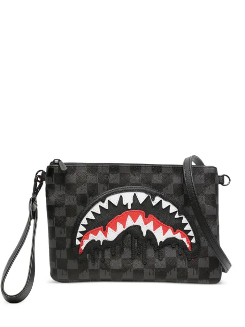 Sprayground Dripping Sharks in Psris check messenger bag
