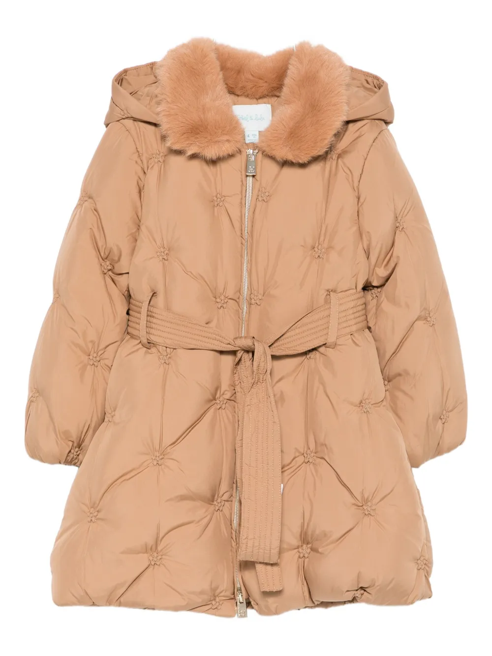 Abel & Lula quilted faux-fur-trimmed jacket - Toni neutri