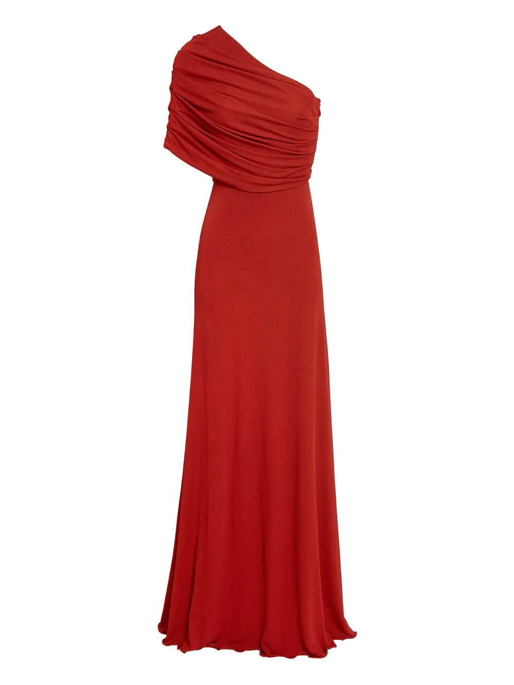 Giambattista Valli Drapiertes One-shoulder-kleid In Red