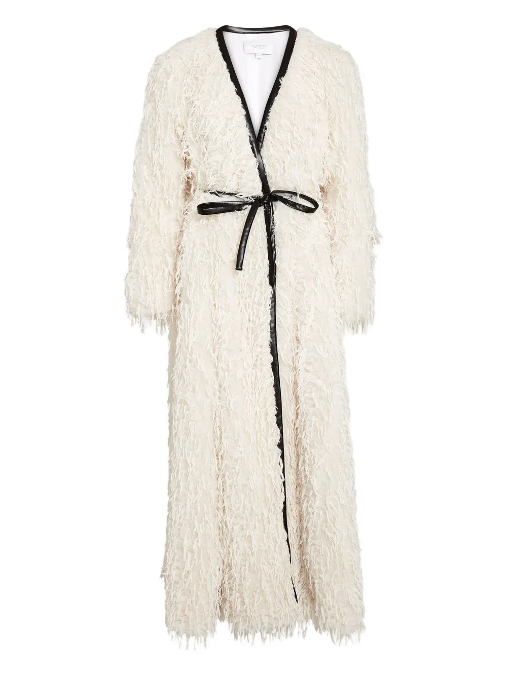 Giambattista Valli フリンジ ラップコート - ニュートラル Giambattista Valli フリンジ ラップコート - ニュートラル