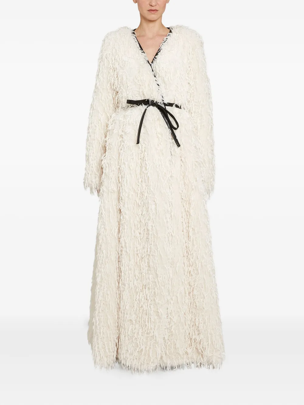 Giambattista Valli feathery-fringe wrap coat | Faux Fur & Shearling Coats | Image 2