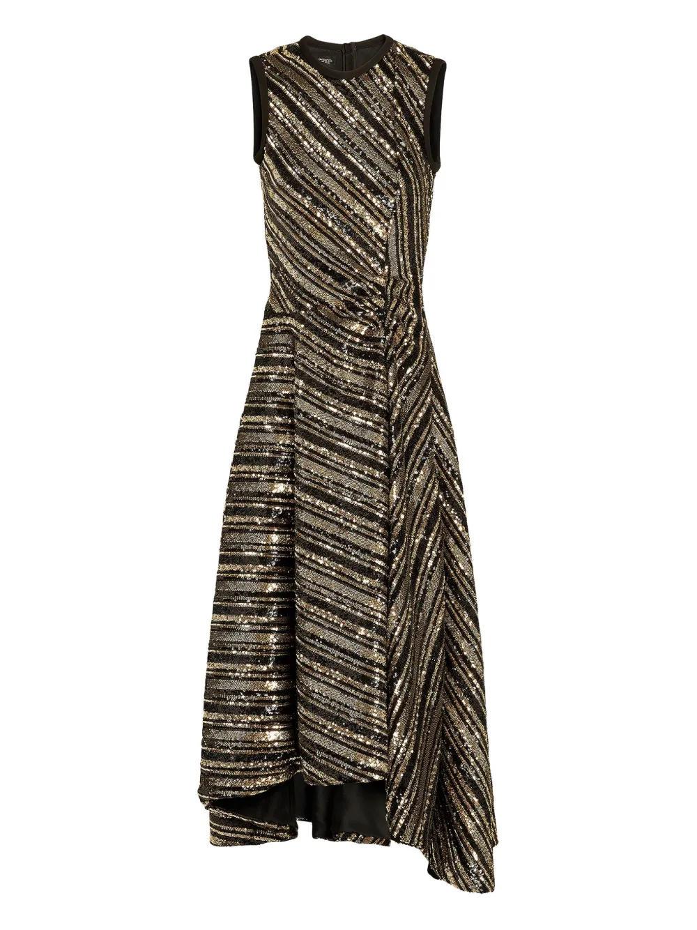 Giambattista Valli sequin-stripe asymmetrical dress | Black | Image 1