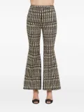 Giambattista Valli optical bouclé flared trousers - Neutrals