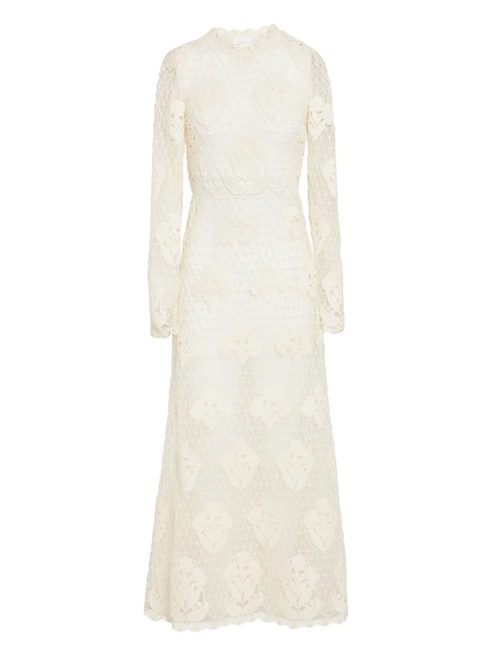 Giambattista Valli Floral-macramé Midi Dress In White