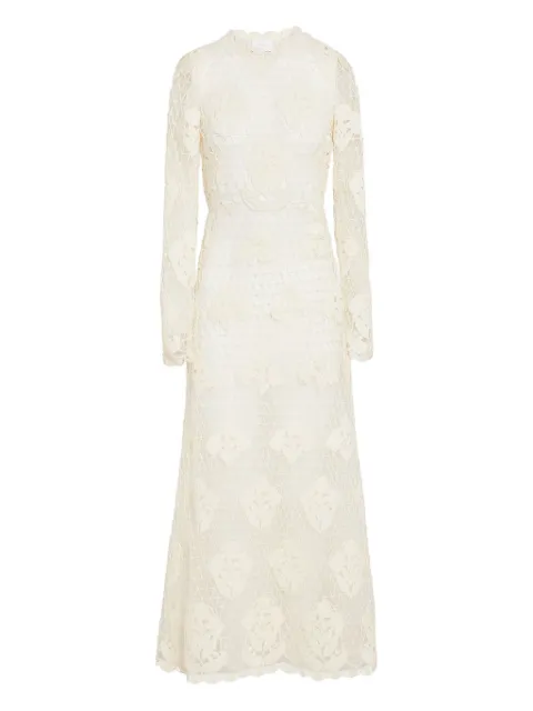 Giambattista Valli robe mi-longue en macramé floral