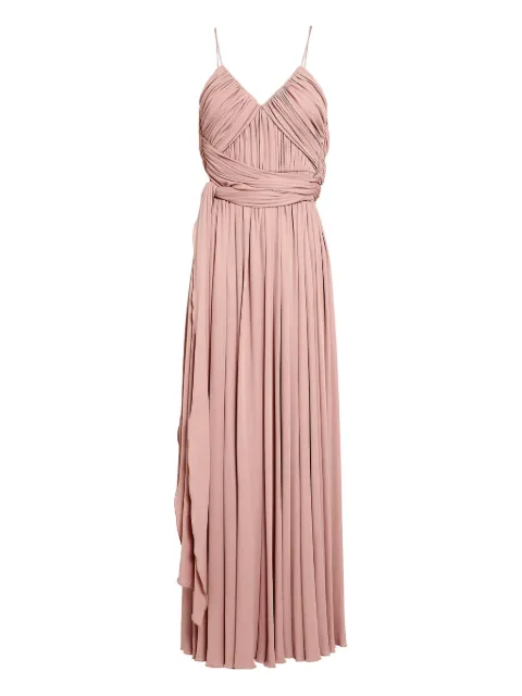 Giambattista Valli pleated Spaghetti-straps maxi dress