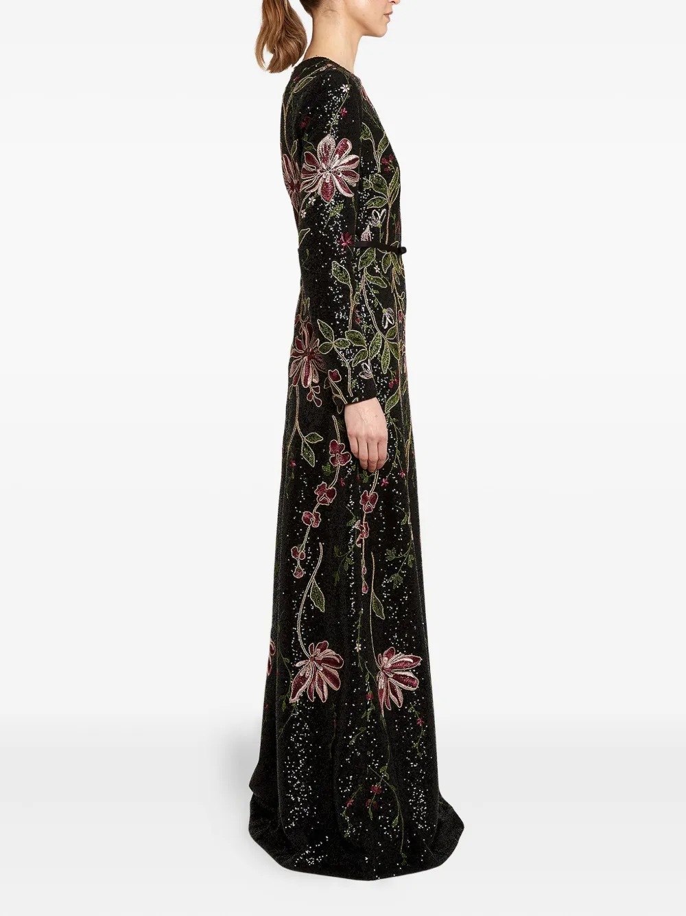 Giambattista Valli Sequin-embellishment Maxi Dress In Black