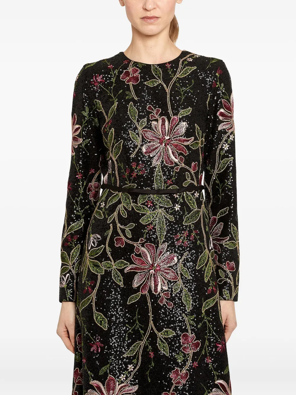 Giambattista Valli Sequin-embellishment Maxi Dress In Black