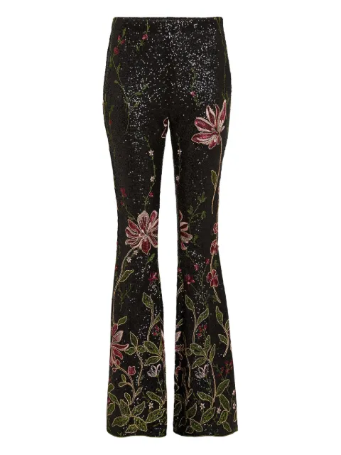 Giambattista Valli sequin-floral flared trousers