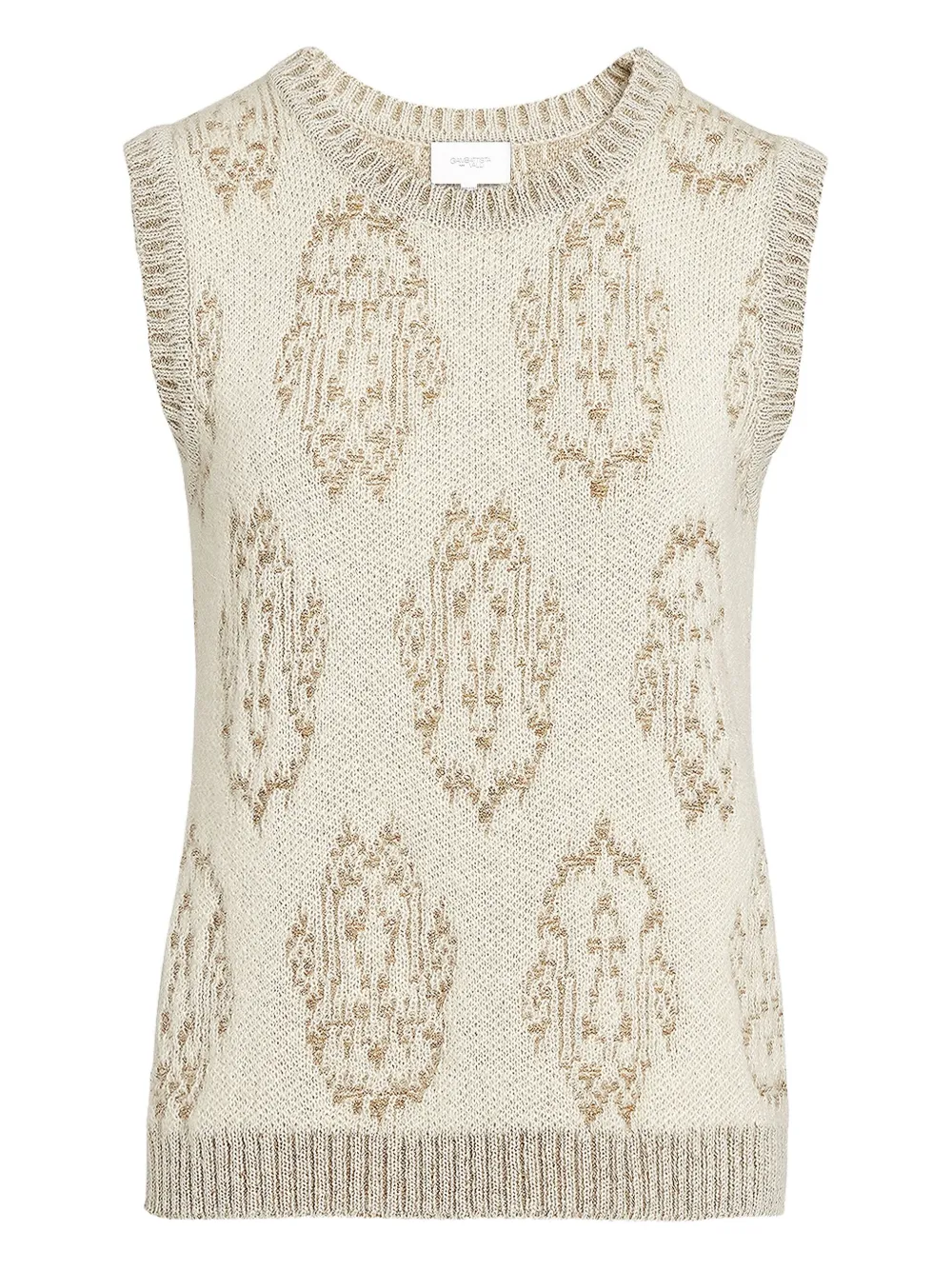 Giambattista Valli Ikat-pattern sleeveless vest | Neutrals | Image 1