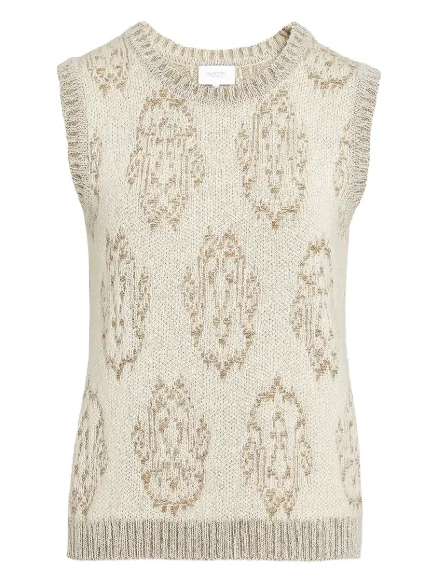 Giambattista Valli Ikat-pattern sleeveless vest