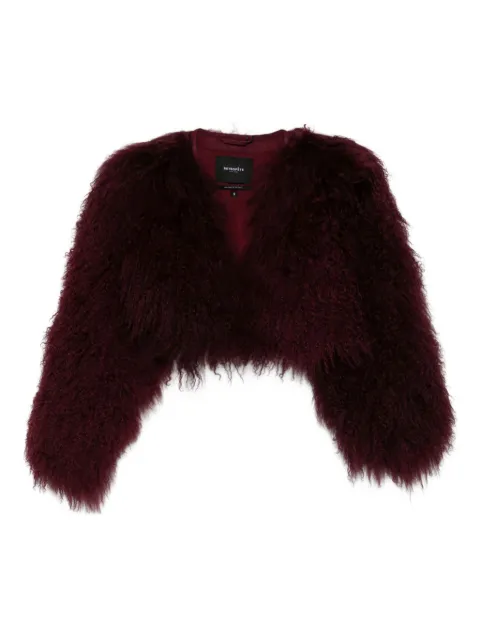 Retrofete veste crop Luxe en fourrure