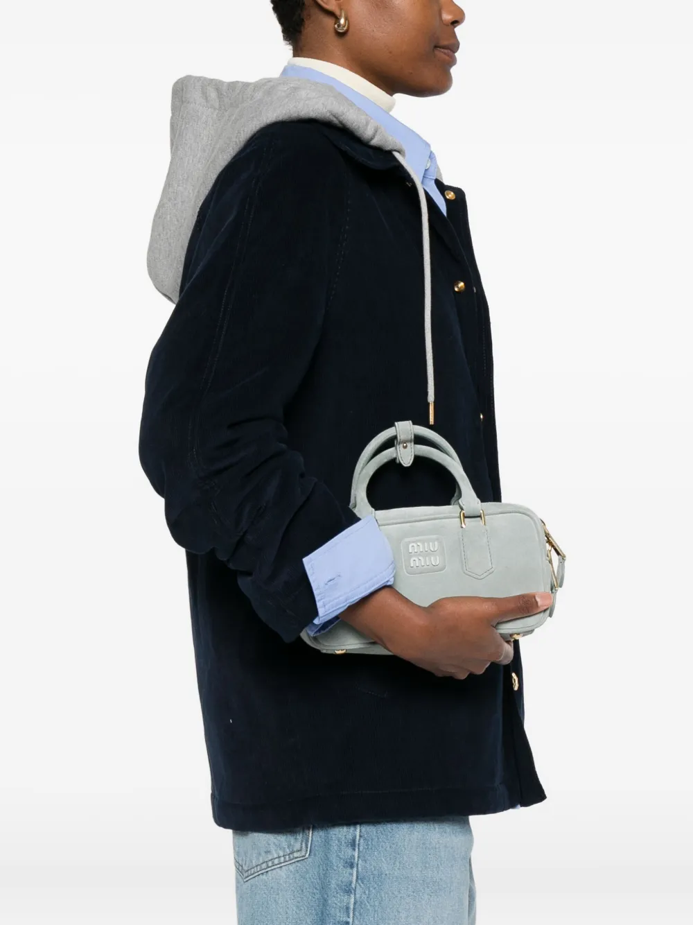 Miu Miu top-handle suede satchel | Image 2