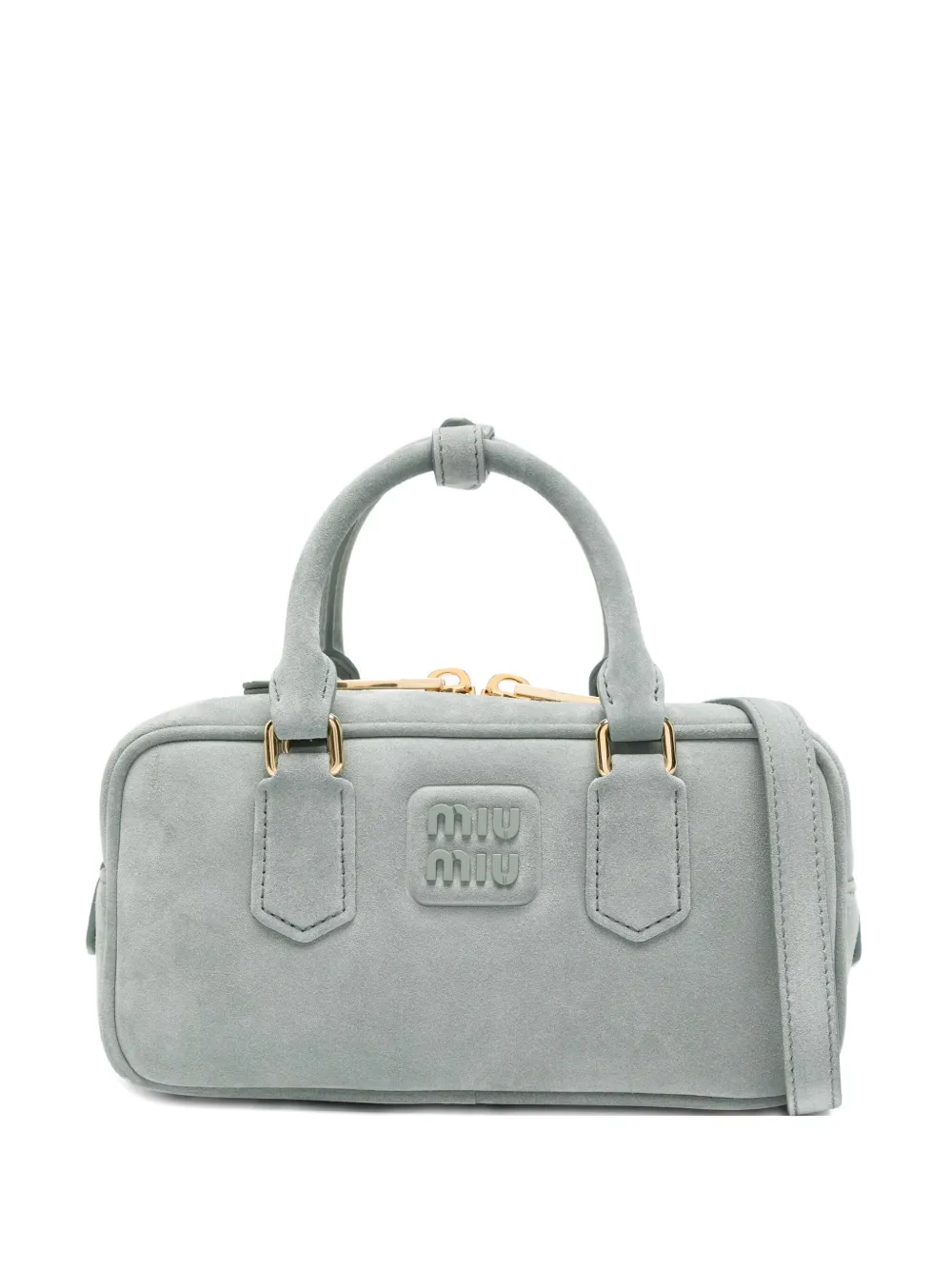 Miu Miu top-handle suede satchel | Grey | Image 1