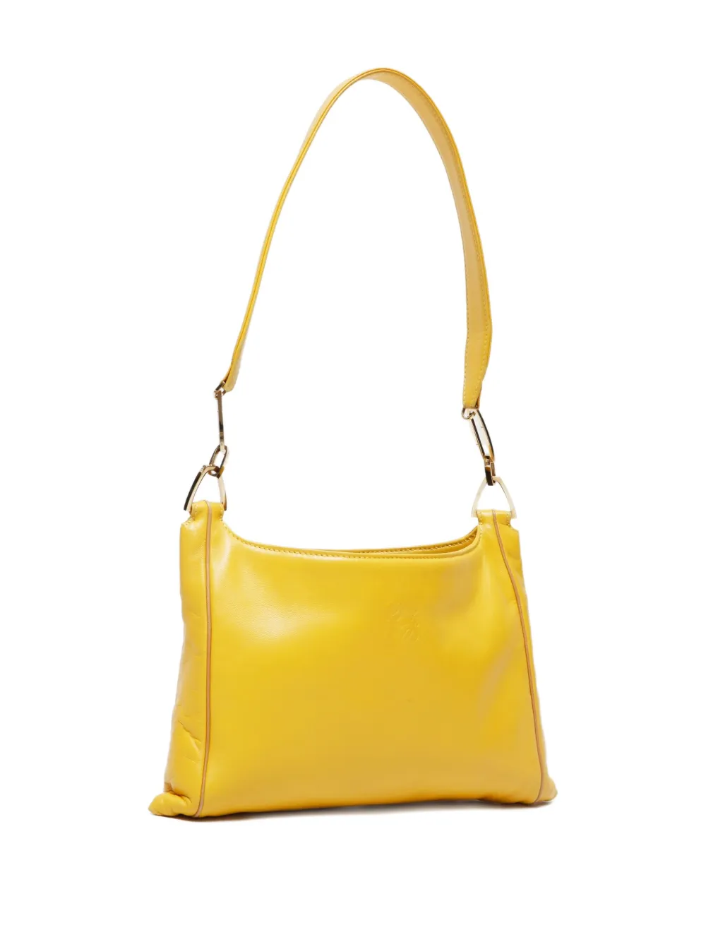 Pre-owned Loewe Leather Shoulder Bag In Yellow