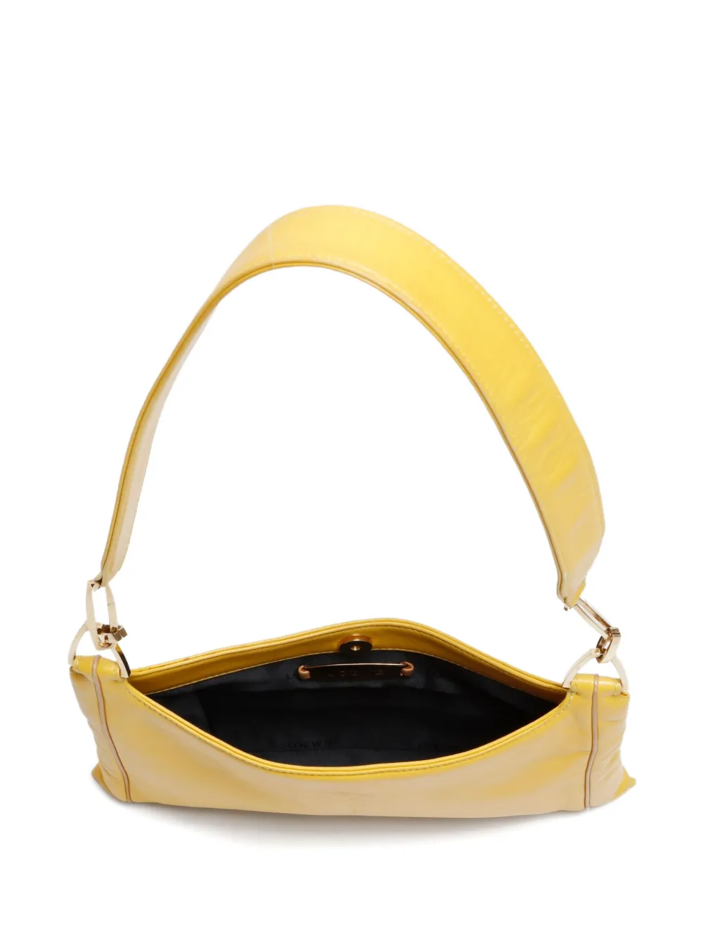 Pre-owned Loewe Leather Shoulder Bag In Yellow