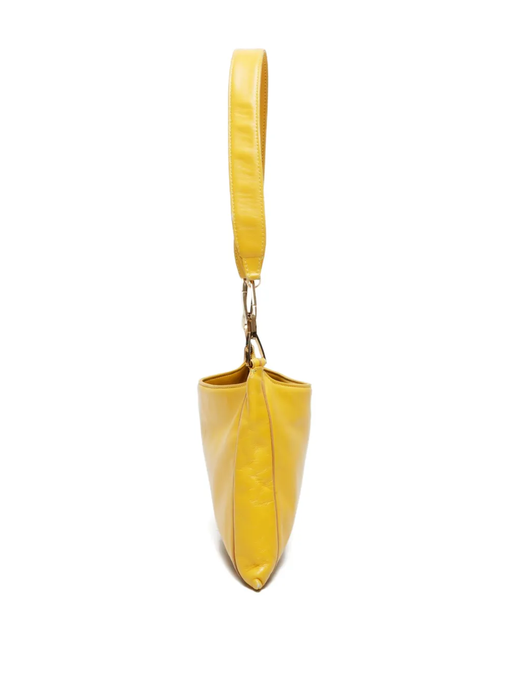 Pre-owned Loewe Leather Shoulder Bag In Yellow