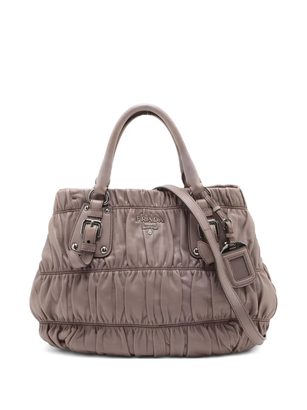 Miu Miu Pre-Owned 2way leather tote bag - グレー Miu Miu Pre-Owned 2way leather tote bag - グレー