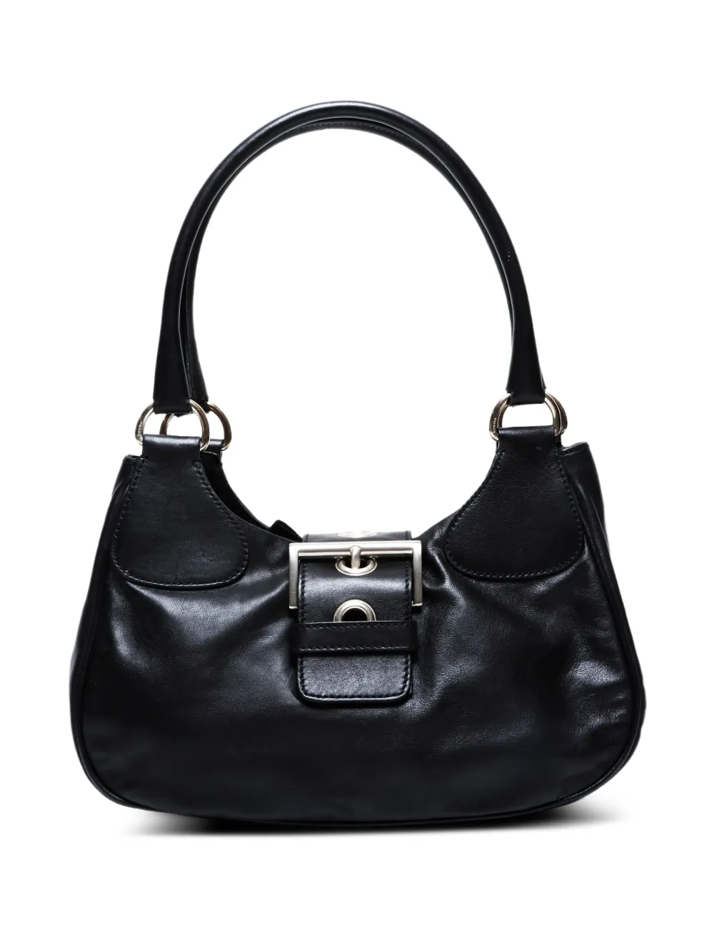 Prada Pre-Owned Moon leather shoulder bag - ブラック Prada Pre-Owned Moon leather shoulder bag - ブラック