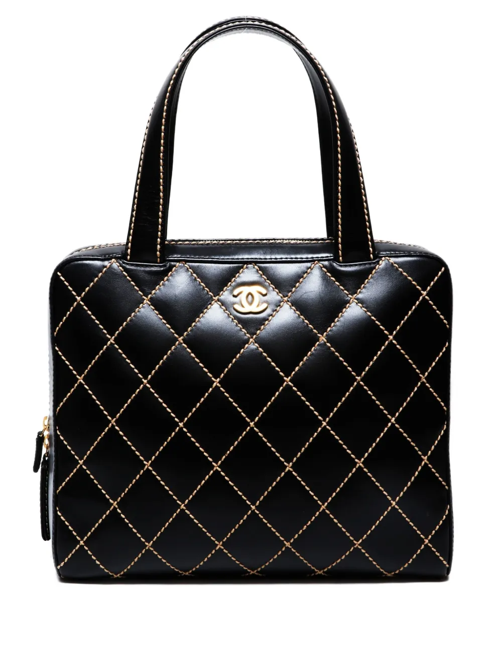 CHANEL Pre-Owned Wild Stitch quilted tote bag - ブラック CHANEL Pre-Owned Wild Stitch quilted tote bag - ブラック