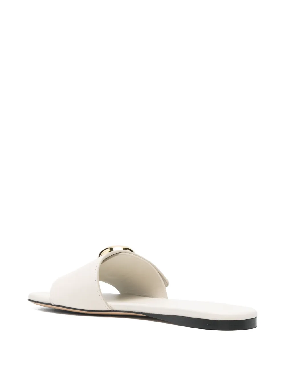 LOEWE Leren sandalen verfraaid met ronde hals Beige