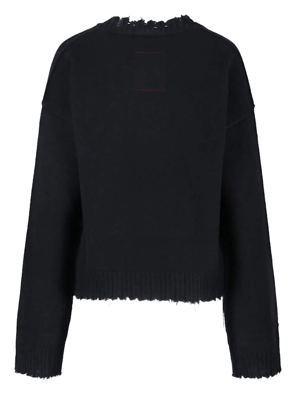 Uma Wang Frayed Cashmere Sweater In Blue