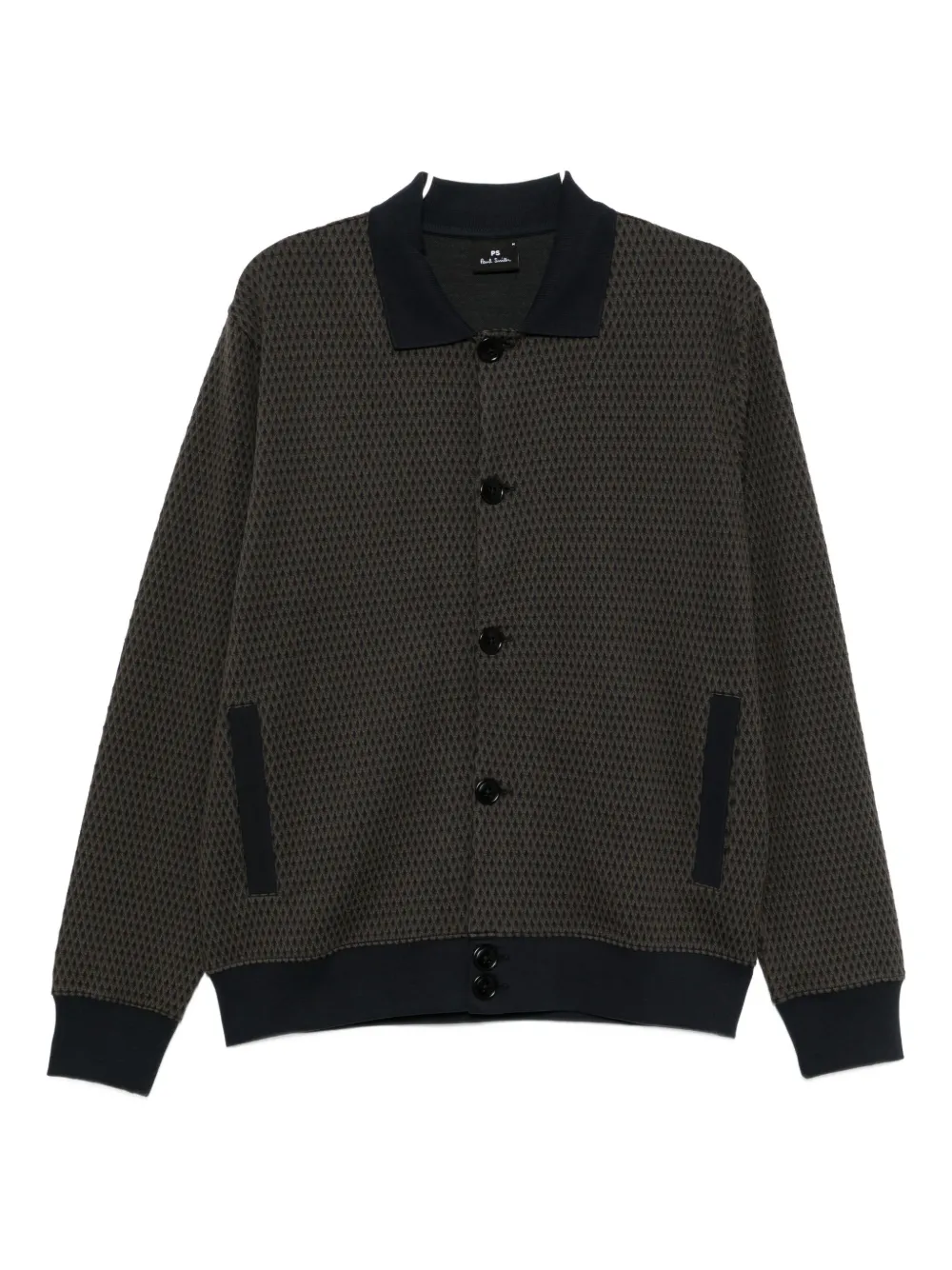 Ps By Paul Smith Jacquard Cardigan In Blue