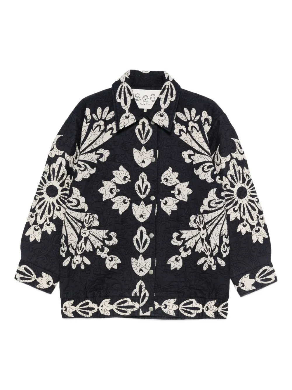 Sea Liliana floral-embroidered quilted jacket | Blue | Image 1