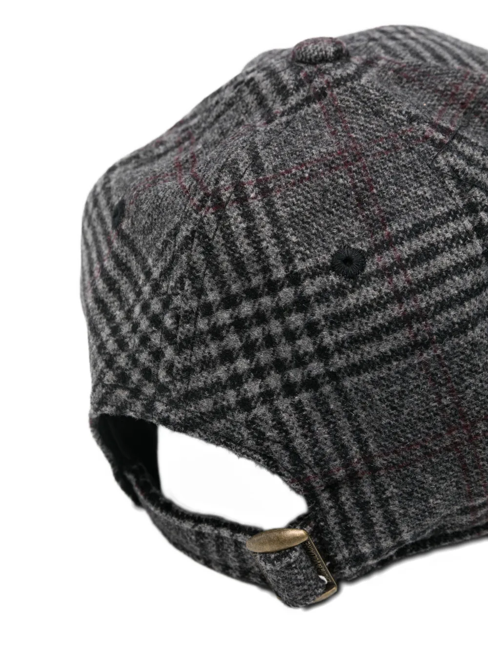 Zadig & Voltaire Logo-embroidered Checked Cap In Gray