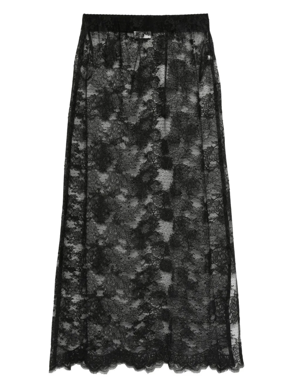 MALINA floral-lace midi skirt | Black | Image 1