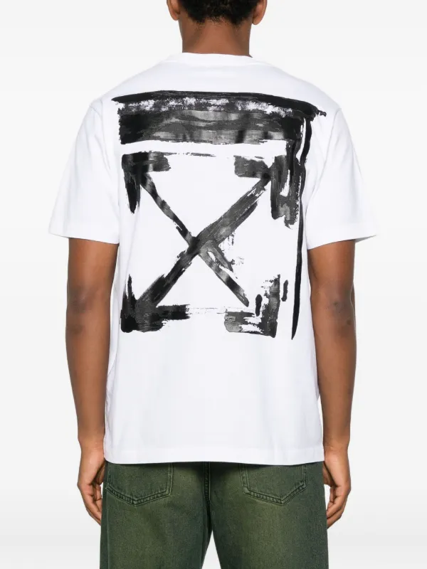 off white Tシャツ Off-White logo-embroidered T-shirt | White | FARFETCH CA